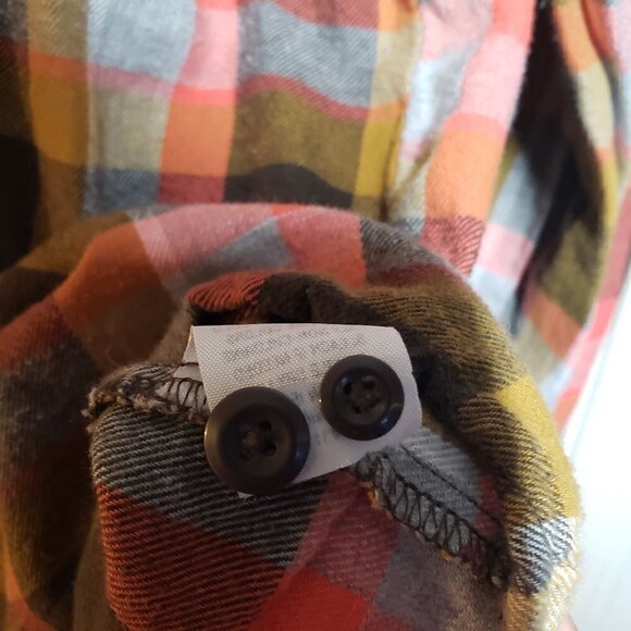 Ocean Coast Flannel Shirt Cotton Plaid Check Long Sleeve Button Down Mens Large - Picture 4 of 8